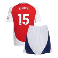 Arsenal Jakub Kiwior #15 Fußballbekleidung Heimtrikot Kinder 2024-25 Kurzarm (+ kurze hosen)